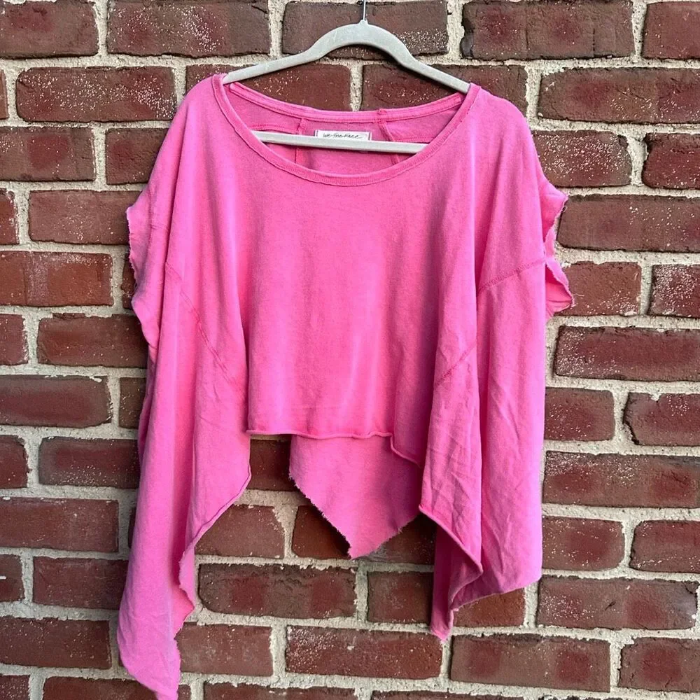 Free People We The Free Angel Tee Pink Womens XS NEW